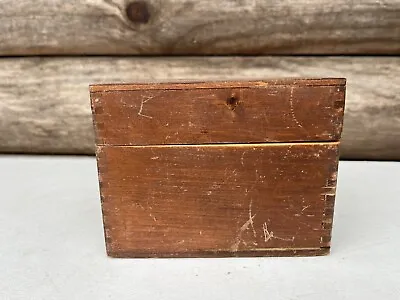 Vintage Peters Artist Wood Products Oak Index Card Filing Box 7520-285-3144 1964 • $24.99