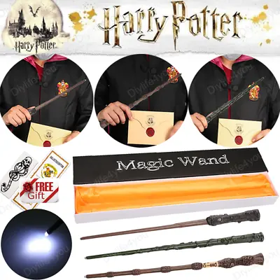 Harry Potter Magic Wand Hermione Dumbledore Magic LED Light Wand Boxed Cosplay • £8.59