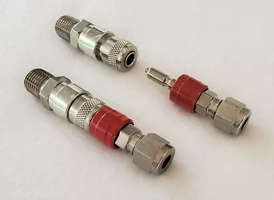 Swagelok SS-QC4-D-400 & SS-QC4-B-4PM Quick Connect 1/4  Compression X 1/4  NPT  • $42.95