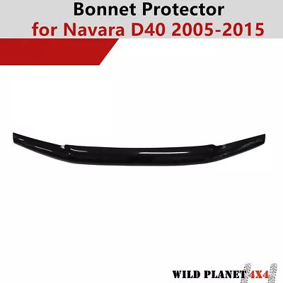 Bonnet Protector For Nissan Navara D40 Black Tinted Guard 2005-2015 • $88