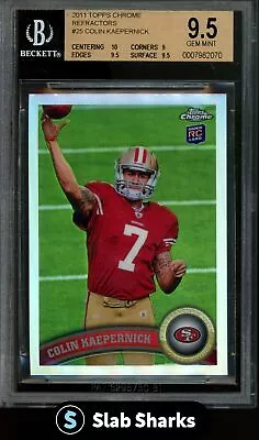 2011 Topps Chrome Colin Kaepernick Rookie Refractor #25 Bgs 9.5 • $0.73