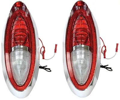 $179.99 • Buy 1954 Full Size Chevy Bel Air 210 Nomad Tail Lamp Light Assembly Pair RH & LH Dii