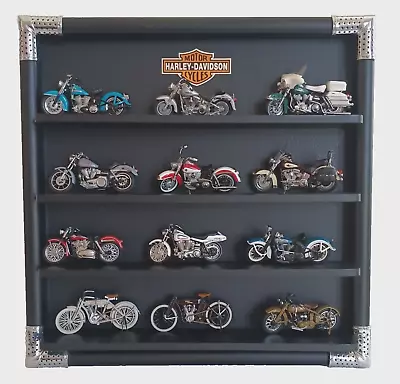 Harley Davidson Franklin Mint Diecast 1/24 Motorcycle 12 Piece Set Display Case • $499.99