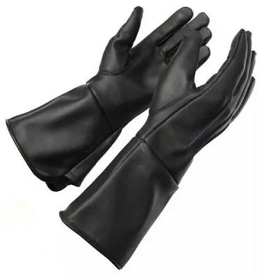$40.99 • Buy Leather Long Cuff Medieval Gloves Perfect Fit Premium Quality Soft Leather 