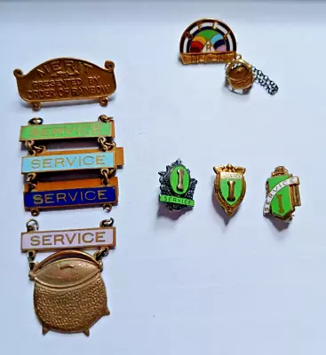 Vintage Rainbow Girls Masonic Pins Variety 5 1950's Collectible Pot Of Gold • $14.99