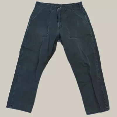 Vintage Stan Ray Carpenter Pants Mens 32x24 Black Painters USA Made Short • $41.07