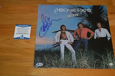 ELP Carl Palmer Autographed  Love Beach  Vinyl LP COVER With Beckett COA • $149.94