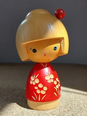 £19.33 • Buy Japanese Kokeshi Wooden Doll Osanpo Gentle Stroll T13-4 Vintage 11.5cm Japan 