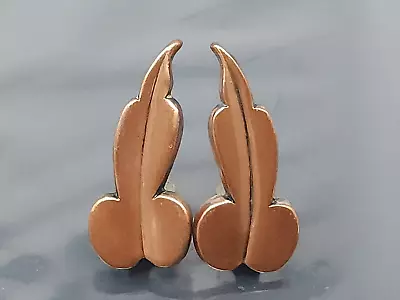 Vintage Solid Copper Matisse Renoir Clip Earrings • $35