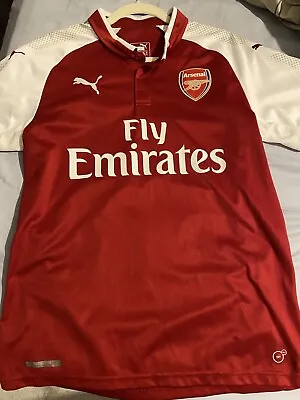 Arsenal FC Official Home Football Shirt 2017-18 Puma For Men Size Medium • £48