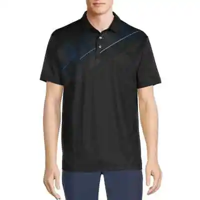 Ben Hogan Men's Diagonal Stripe Golf Polo Shirt Black Size XXX Large 3XL • $12