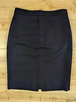 J.Crew Classic Pencil Skirt Women's 0 Lined Vent Navy • $11.99