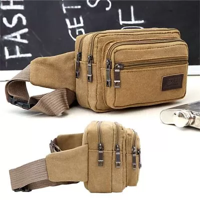 Travel Canvas Storage Messenger Bag Shoulder Backpack Fanny Pack Crossbody Bags • £6.94