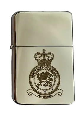 Raf Police Regiment Crest Chrome Star Petrol Lighter Bnibengraved • £10