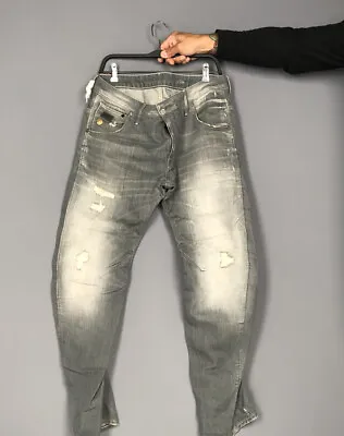 G Star Jeans Mens Size 34 Waist 30 Length Grey Carrot Cut • £35