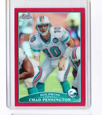 $12 • Buy 2009 Chad Pennington #/25 SP Topps Chrome Red Refractor Miami Dolphins/Jets