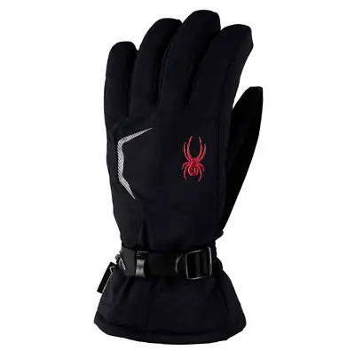 New Spyder Men Snowboard Ski Gloves L XL Black Red Spider Winter Insulated A1 • $37.99