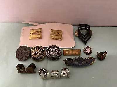 Military Pin Lot & Buttons • $53.12