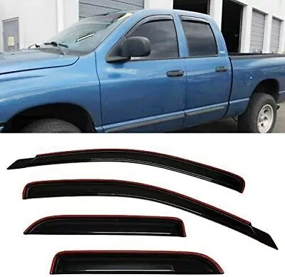 In-Channel Window Vent Visor Fit For 2003-2009 Dodge Ram 2500 3500 1500 Quad Cab • $33.39