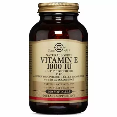 Solgar Vitamin E 670mg 1000 IU Softgels - 100 Count • $20