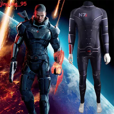 Mass Effect 3 Costume Cosplay Bodysuit Halloween Stage Clothing Present Jumpsuit • $54.65