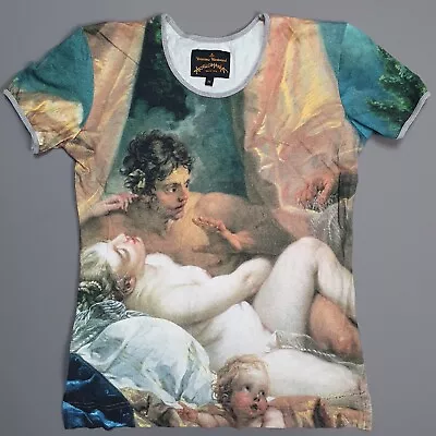 Lades Vivienne Westwood Anglomania M Top Art Tshirt Renaissance Fresco Painting • $117.15