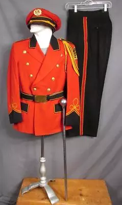 Vintage 1940s Hempfield H.S. Marching Band Leaders Uniform Majors Cap/Baton PA. • $283.50