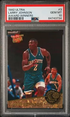 1992 1993 Ultra  Award Winner  #3 Larry Johnson Psa 10 Gem Mint Rookie Rc  Pop 2 • $424.06