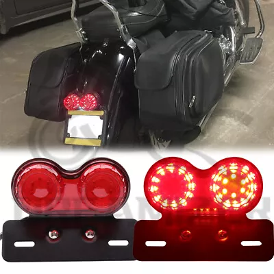 LED Tail Brake Turn Singal Lights License Plate For Yamaha V-Star 650 1100 1300 • $19.29