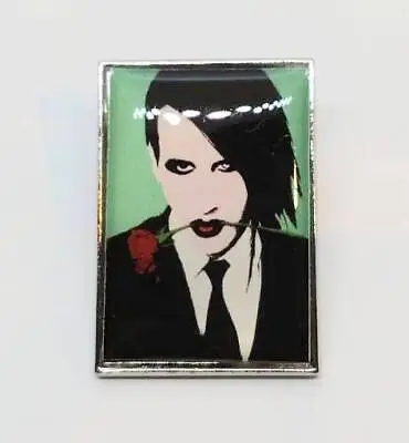 Marilyn Manson Square Pin Brooch Pins Badge Rock Band American Goods Smaak • $49.30