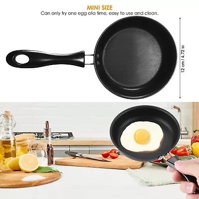 Easy Mini Frying Pan 12cm Non-Stick Coated Omelette Induction Easy Clean 1 Egg • £7.78