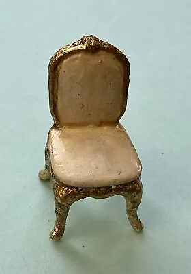 Vintage Painted Gilded “ Chair “ 54mm Metal Casting ! Dolls House Toy Soldiers • £18.99