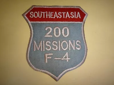 Vietnam War Patch US Air Force SOUTHEAST ASIA Bombing 200 MISSIONS F-4 • $10.99