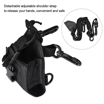 Nylon Shoulder Strap Belt Case Holder Bag Pouch For Walkie Talkie Two Way R OCH • £6.82