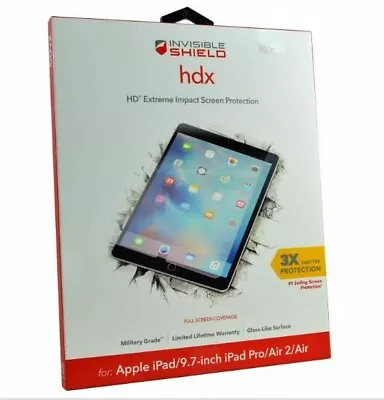 $8.99 • Buy ZAGG InvisibleShield Glass Screen Protector 9.7 Inch IPad Pro, IPad Air 2, Air