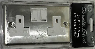 £9.99 • Buy Stainless Steel Light Switch Plug Sockets Telephone Fused Neon Slave Master 