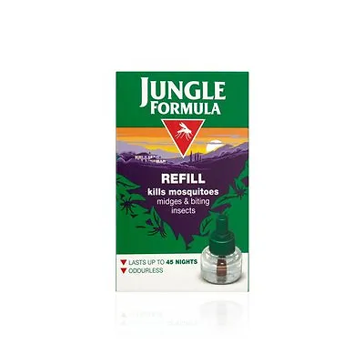 Jungle Formula Refill Kills Mosquitoes Midges & Biting Insects 45 Nights 1x35ml • £9.89