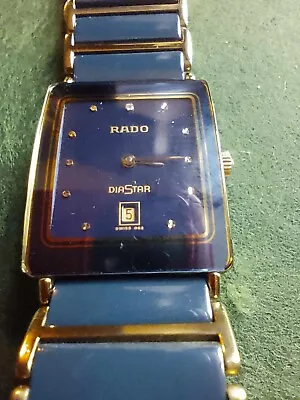 Rado Diastar  - Blue Ceramic Watch/Gold - 160.0281.3N - Vintage & Rare • £200