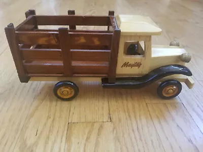 Vintage Rare Collectible  Hand Made Wood Wooden Brown Maytag Truck • $24.95