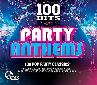 Various Artists : 100 Hits: Party Anthems CD Box Set 5 Discs (2016) Great Value • £4.90