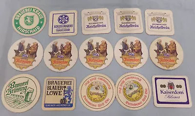 Lot Of 15 Vintage German Beer Bier Cardboard Advertising Coasters • $17.99