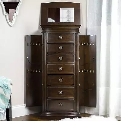 Hives & Honey Landry Jewelry Armoire Box Organizer Cabinet Chest - Walnut Finish • $354.92