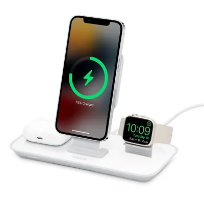 Apple Mophie 3-in-1 Stand For Wireless Charger Magsafe IPhone Watch Qi Original • £25.90