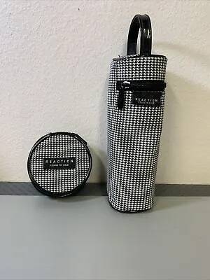 2 Kenneth Cole Reaction Black & White Houndstooth Travel Make Up Bags • $15