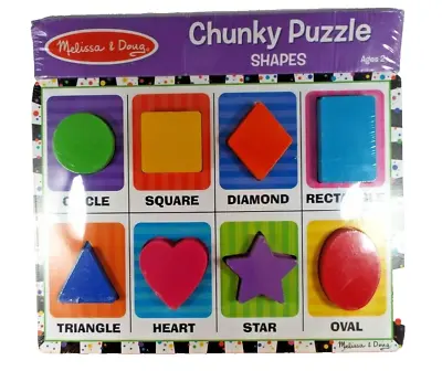 New Sealed Melissa & Doug  Shapes  Chunky Puzzle • $19.75