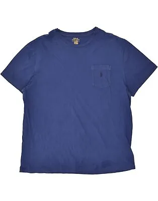 POLO RALPH LAUREN Mens Classic Fit T-Shirt Top Large Blue Cotton AL08 • £15.93