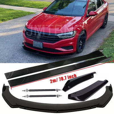 $161.63 • Buy For VW Jetta MK6 MK7 Side Skirts Front & Rear Bumper Lip Splitter Spoiler Kit