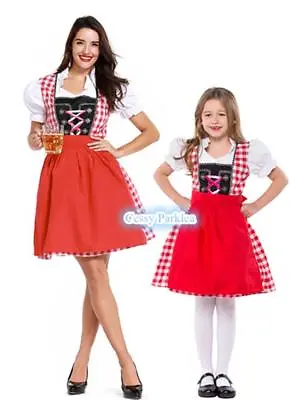 U-B1-2 Girls Women Beer Maid Wench German Heidi Gretchen Oktoberfest Costume • $12.84