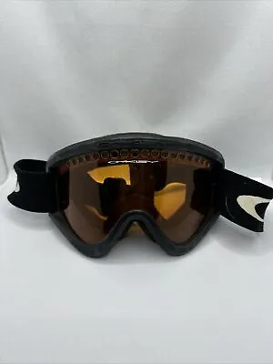 Vintage OAKLEY GOGGLES Black Frame Motocross Ski Snowboard Amber Lens • $7