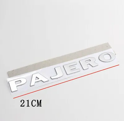 Au Mitsubishi Pajero Rear Door Back Letter Sticker Badge Emblem Silver • $18.80